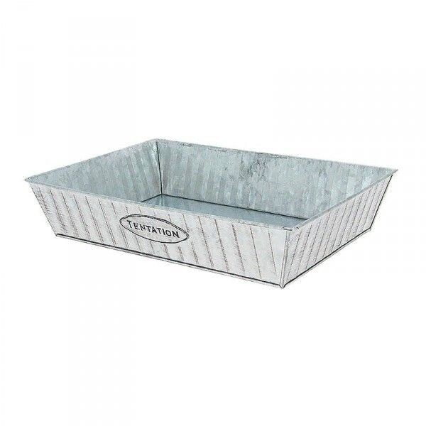 PANIER  METAL TENTATION 28X20X6 CM PANIER GARNI  REF BAZ2760003
