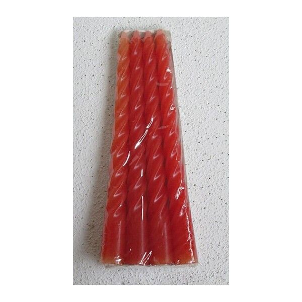 lot de 4 BOUGIE TORSADEE code 6074
