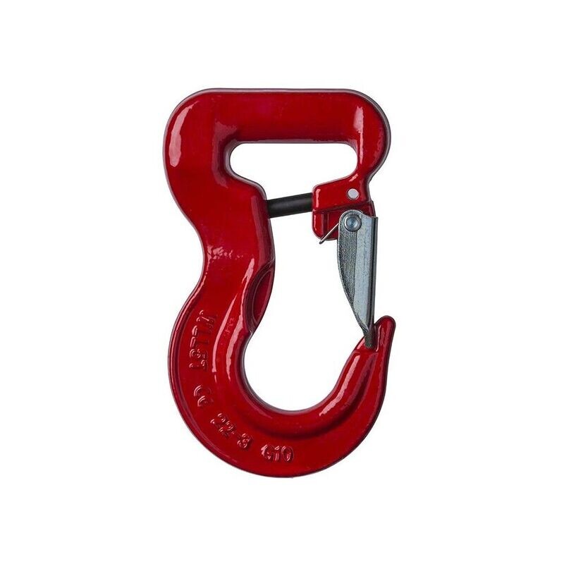CROCHET DE LEVAGE  POUR SANGLE ET ÉLINGUE  
 "  CROCHET JOKER "  ROUGE 5000 KG