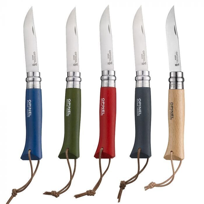 COUTEAU OPINEL BAROUDEUR N°08 LAME 8,5CM MANCHE COULEUR AU CHOIX