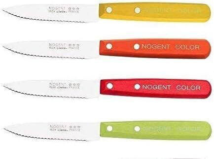 Couteaux Office de Cuisine NOGENT Bois CRANTE Couleur REF 2629 W Code 3041   (  lot de 4  )