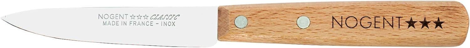 NOGENT*** COUTEAU D'OFFICE 9cm CLASSIC BOIS HÊTRE - LISSE