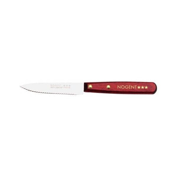 NOGENT*** COUTEAU D'OFFICE 9cm CLASSIC BOIS HÊTRE - CRANTEE  lame 1mm