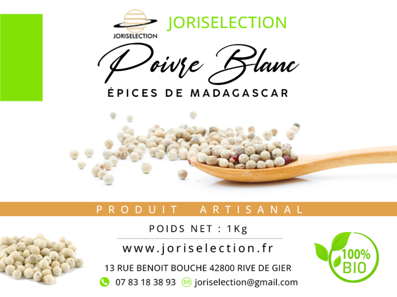 Poivre blanc de Madagascar 50 gr
