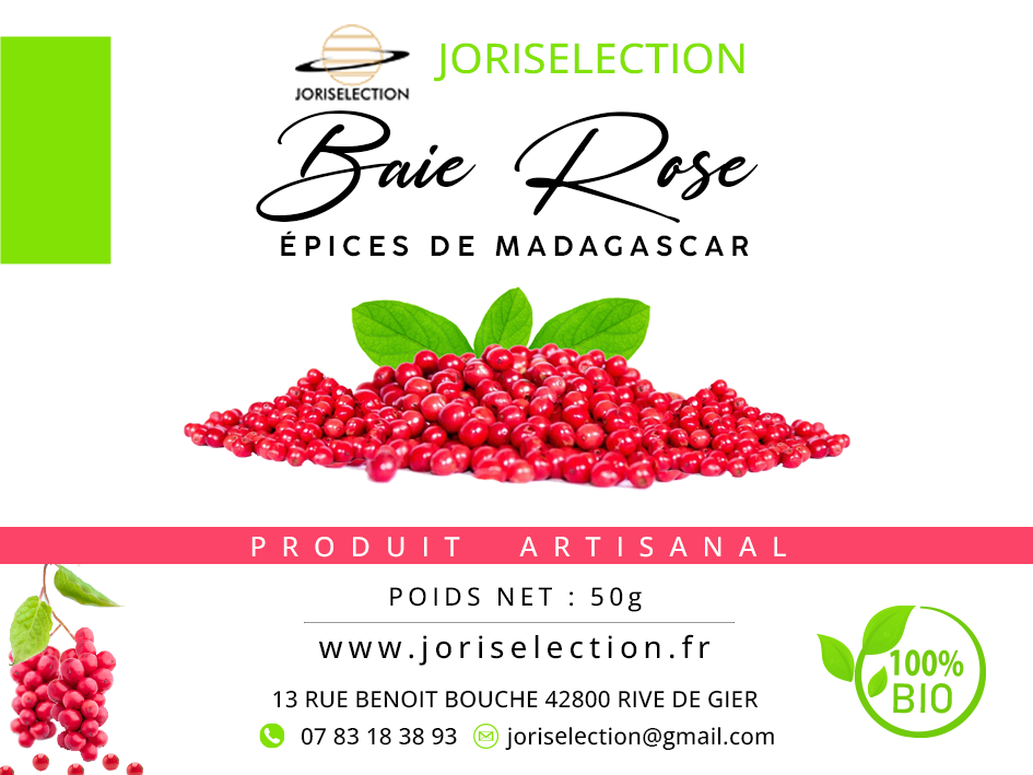 Baies roses  de madagascar  ( sachet  Au choix )
