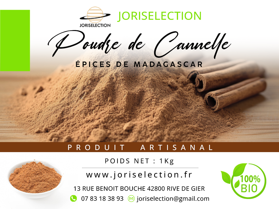 Cannelle en poudre de Madagascar