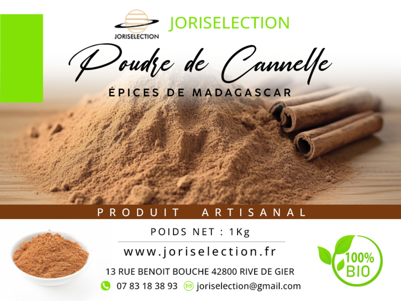 Cannelle en poudre de Madagascar