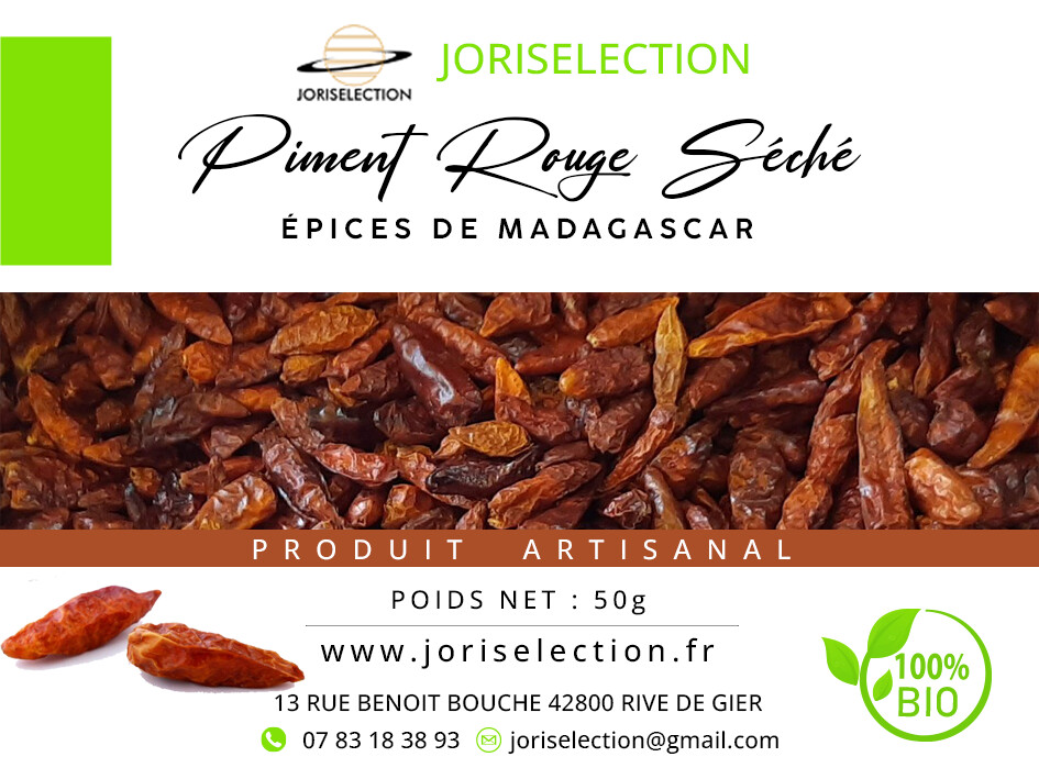 Piment rouge    de Madagascar pili-pili-