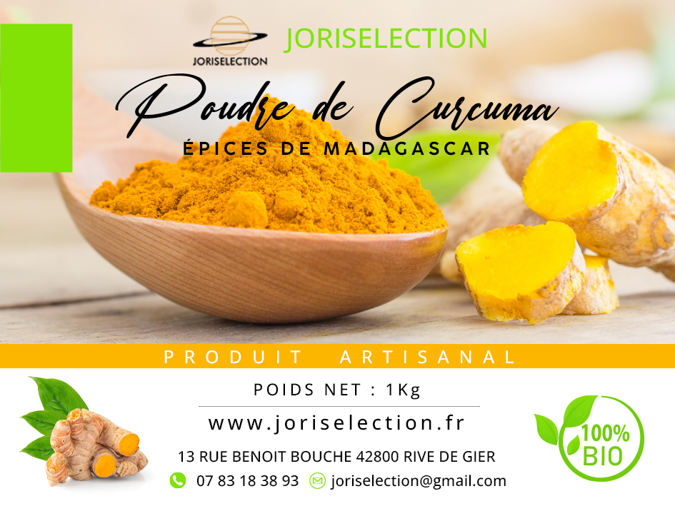 Curcuma moulu de Madagascar
