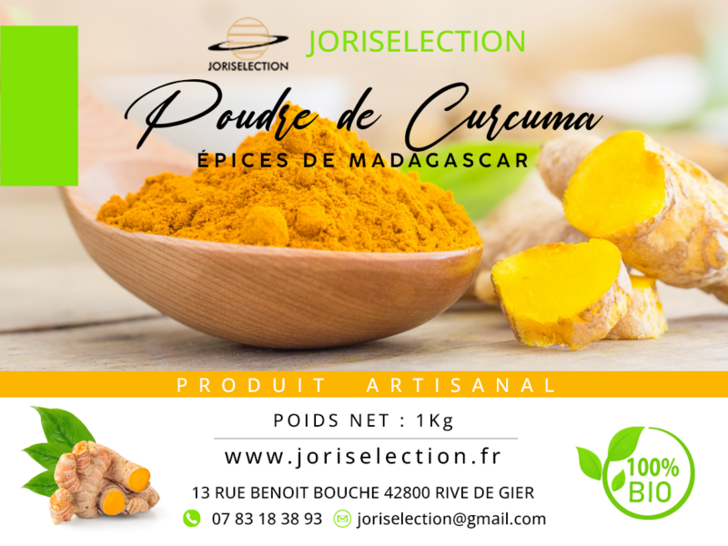 Curcuma moulu de Madagascar