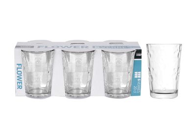 VERRE A EAU  208 cc  VERRE FLOWER  Lot de 6