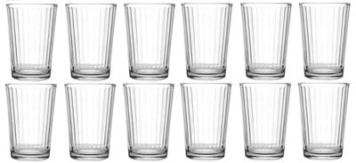 LOT DE 12 VERRES À EAU 215 CC   STRIPE
