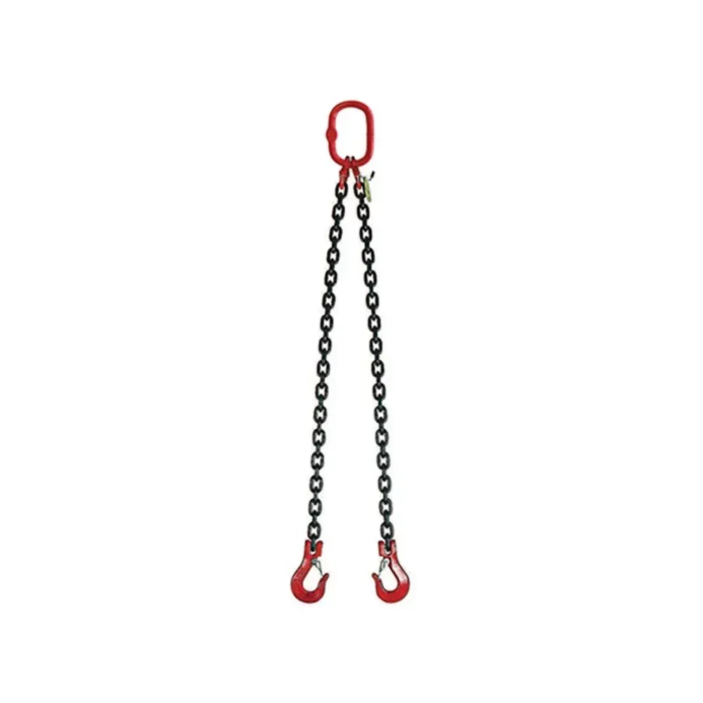 Elingue chaîne 2 BRINS  de levage de Ø 6 à Ø 32 mm + CROCHET A LINGUET  ref A121