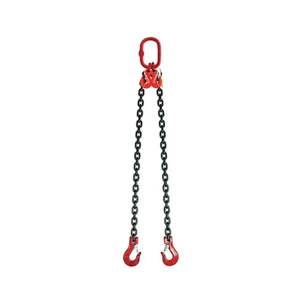 Elingue chaîne 2 BRINS  de levage de Ø 6 à Ø 32 mm + RACOURCISSEUR+ CROCHET A LINGUET  ref A122