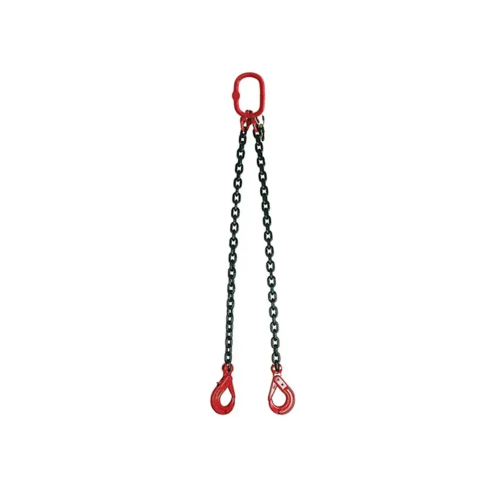 Elingue chaîne 2 BRINS  de levage de Ø 6 à Ø 32 mm crochet automatique ref A123