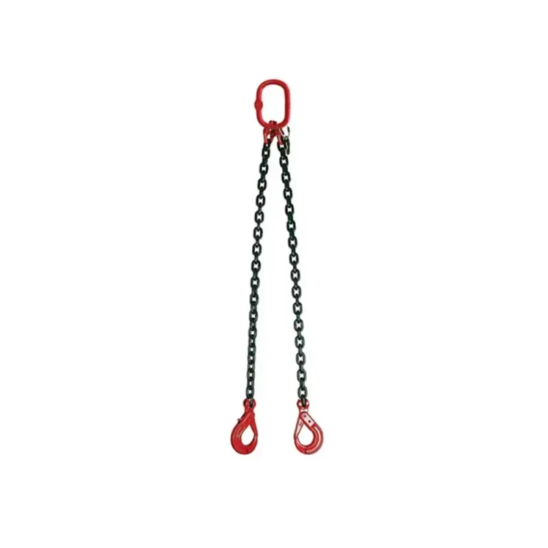Elingue chaîne 2 BRINS  de levage de Ø 6 à Ø 32 mm crochet automatique ref A123
