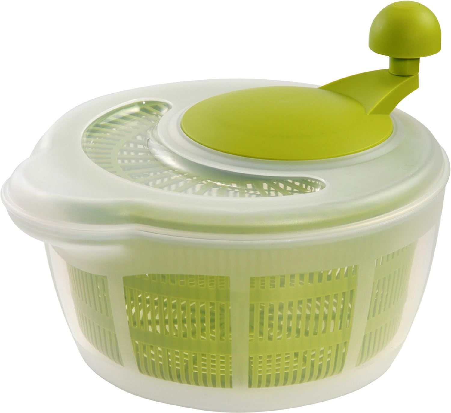 Westmark Essoreuse à Salade, Capacité  5 litres, ø 26 cm, Plastique, sans BPA, Couleur Transparent Vert, 243222E1