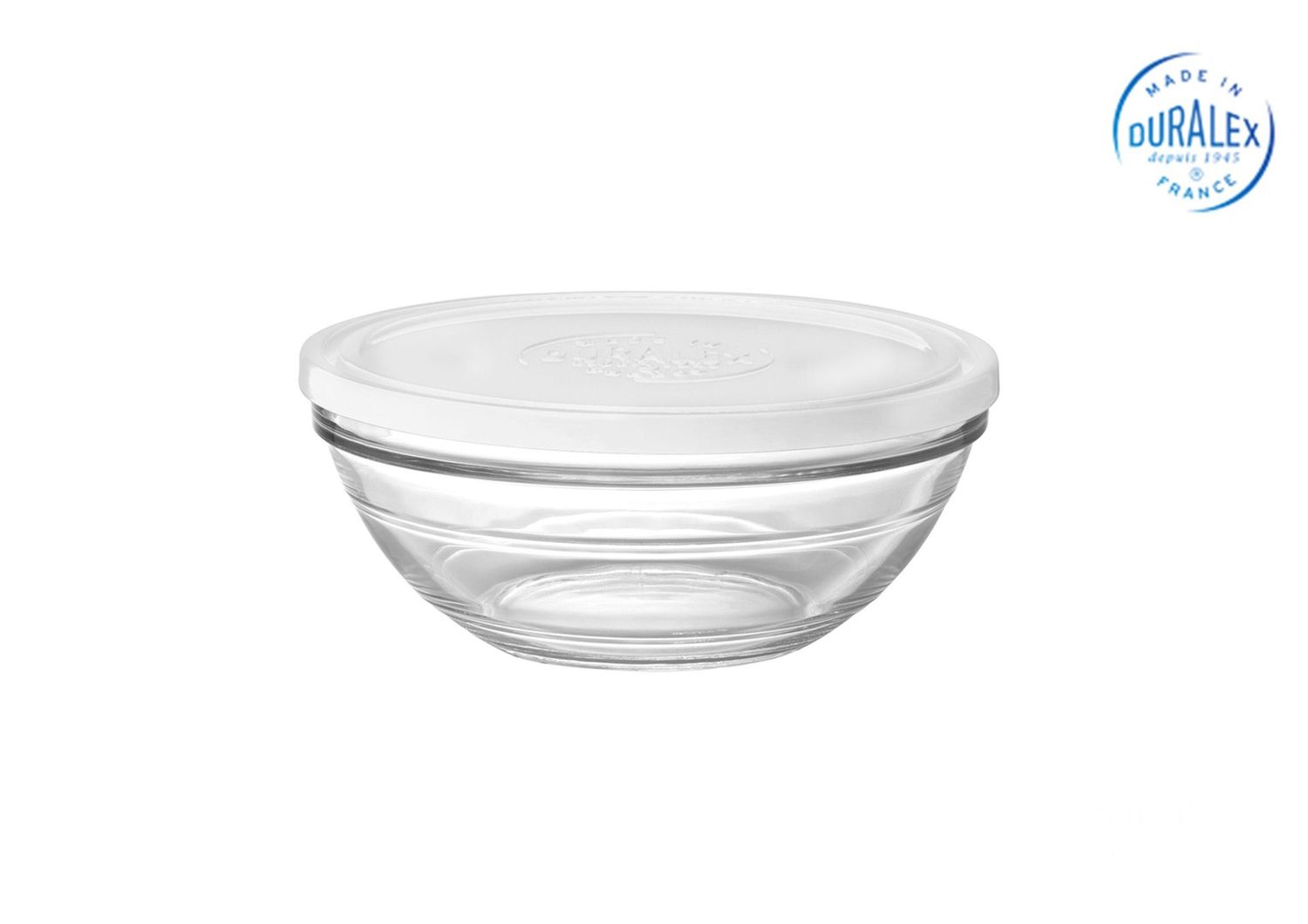 DURALEX  Bol  transparent avec couvercle (  12 cm)  coupelle