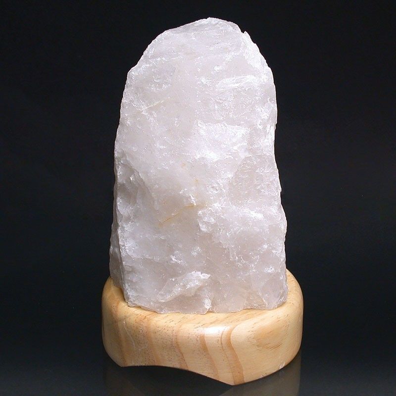 Lampe Cristal de Roche ou Quartz rose avec socle + Câble et 1 Ampoule