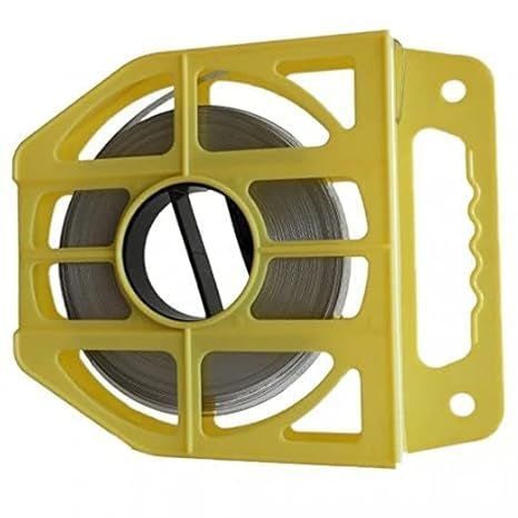 1 x Feuillard acier inox avec boîtier dévidoir - 10 x 0,4 mm x 50 m - cerclage feuillard très résistant pour des charges lourdes