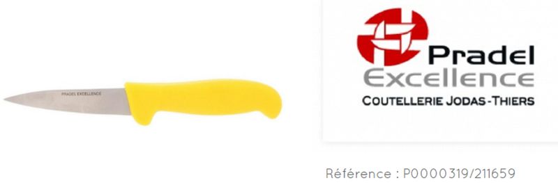 COUTEAU OFFICE PROFESSIONNEL 10 CM MANCHE JAUNE -PRADEL-EXCELENCE COUTEAU OFFICE PROFESSIONNEL 10 CM MANCHE JAUNE -PRADEL-EXCELENCE