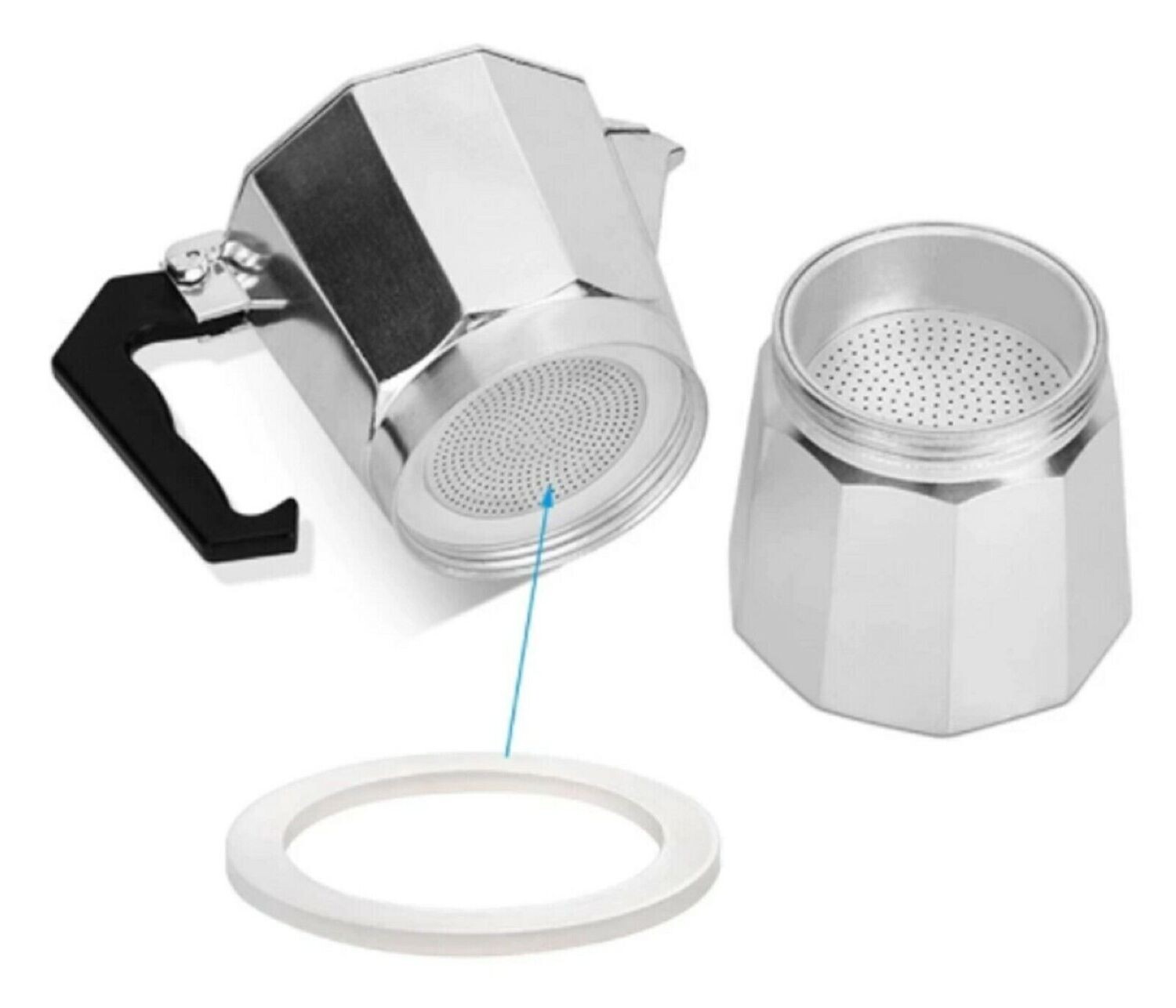 LOT DE 2 JOINT CAFETIERE ITALIENNE 2 , 3 , 6 , 9 OU 12 TASSES EN SILICONNE