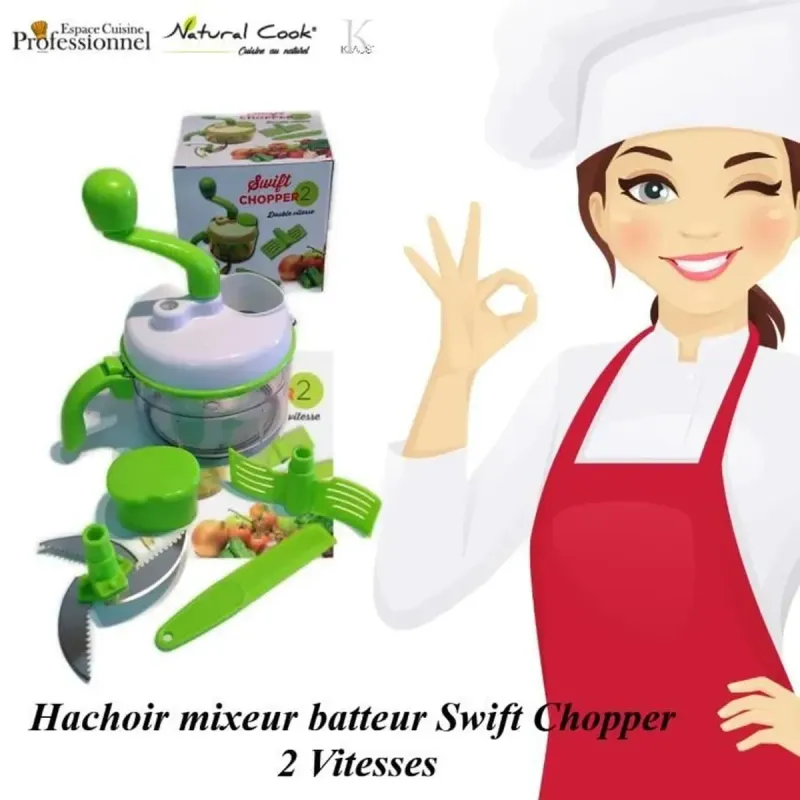 HACHOIR MOULINETTE SWIFT CHOPPER 2 VITESSE NOUVEAU CODE 0869