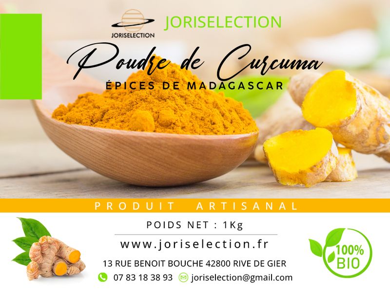 Curcuma moulu de Madagascar Curcuma moulu de Madagascar