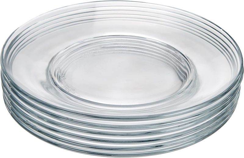 Assiette creuse 23cm Lys Transparent - Lot de 6  Duralex -
