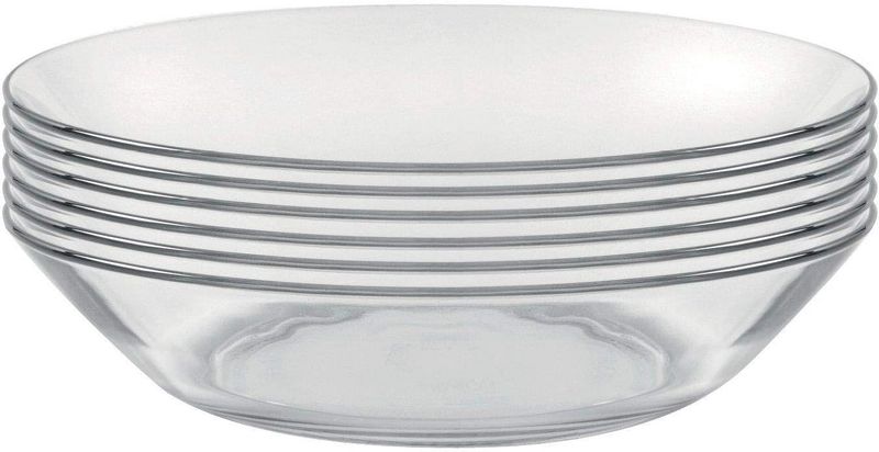 Assiette calotte  creuse 21 cm Lys Transparent - Lot de 6  Duralex -