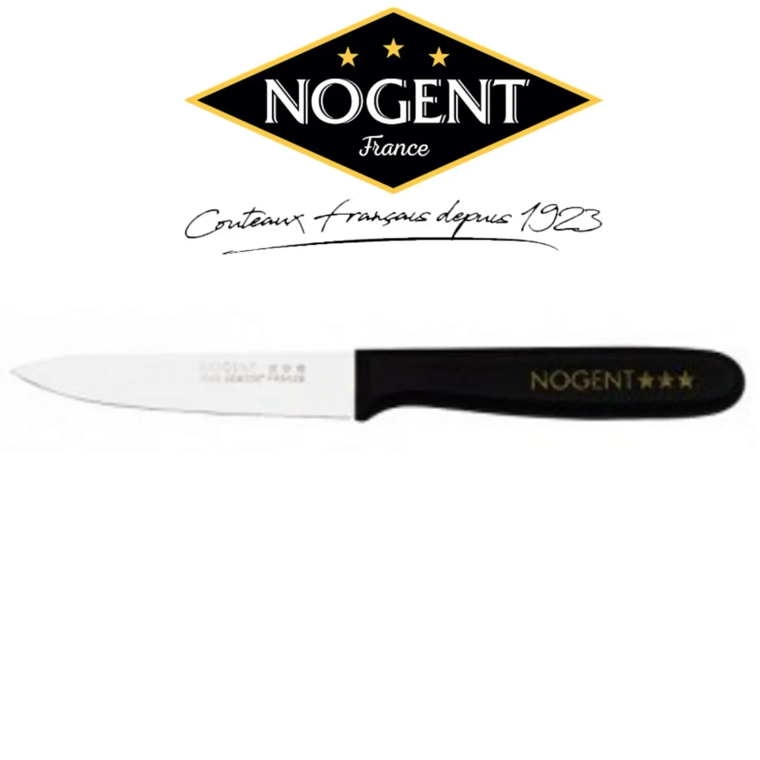 COUTEAU STEAK NOGENT OFFICE NOIR LISSE  REF 2039 B code 1004