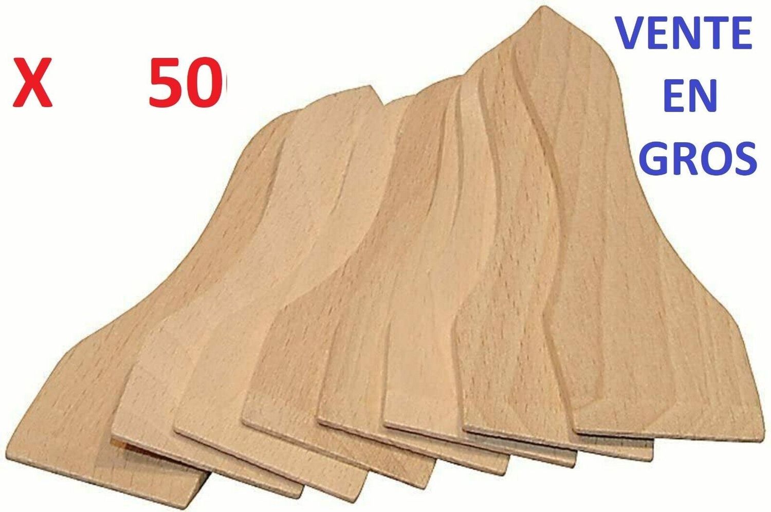 Lot de 50 SPATULE A RACLETTE EN BOIS DE HÊTRE 13 cm
