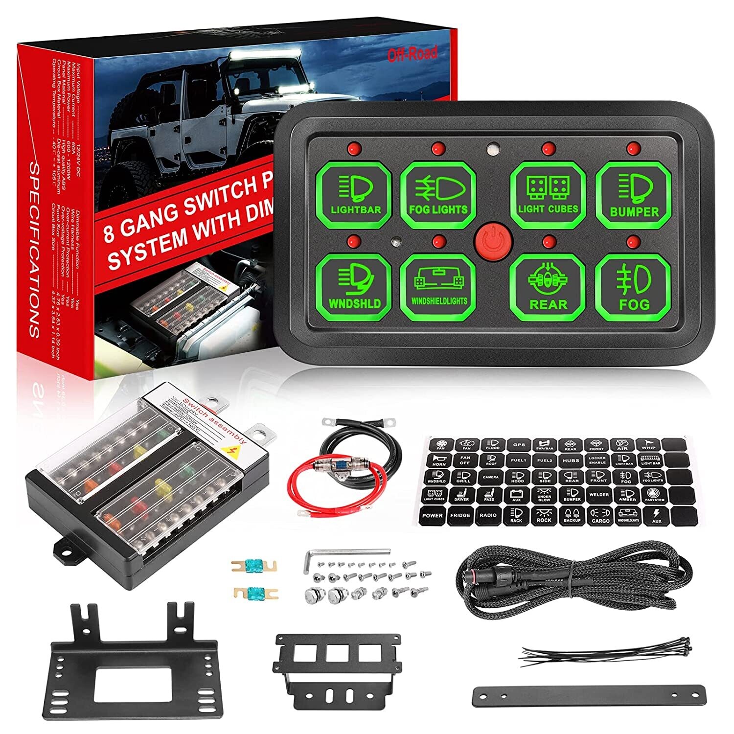 8 Gang Switch Complete Kit