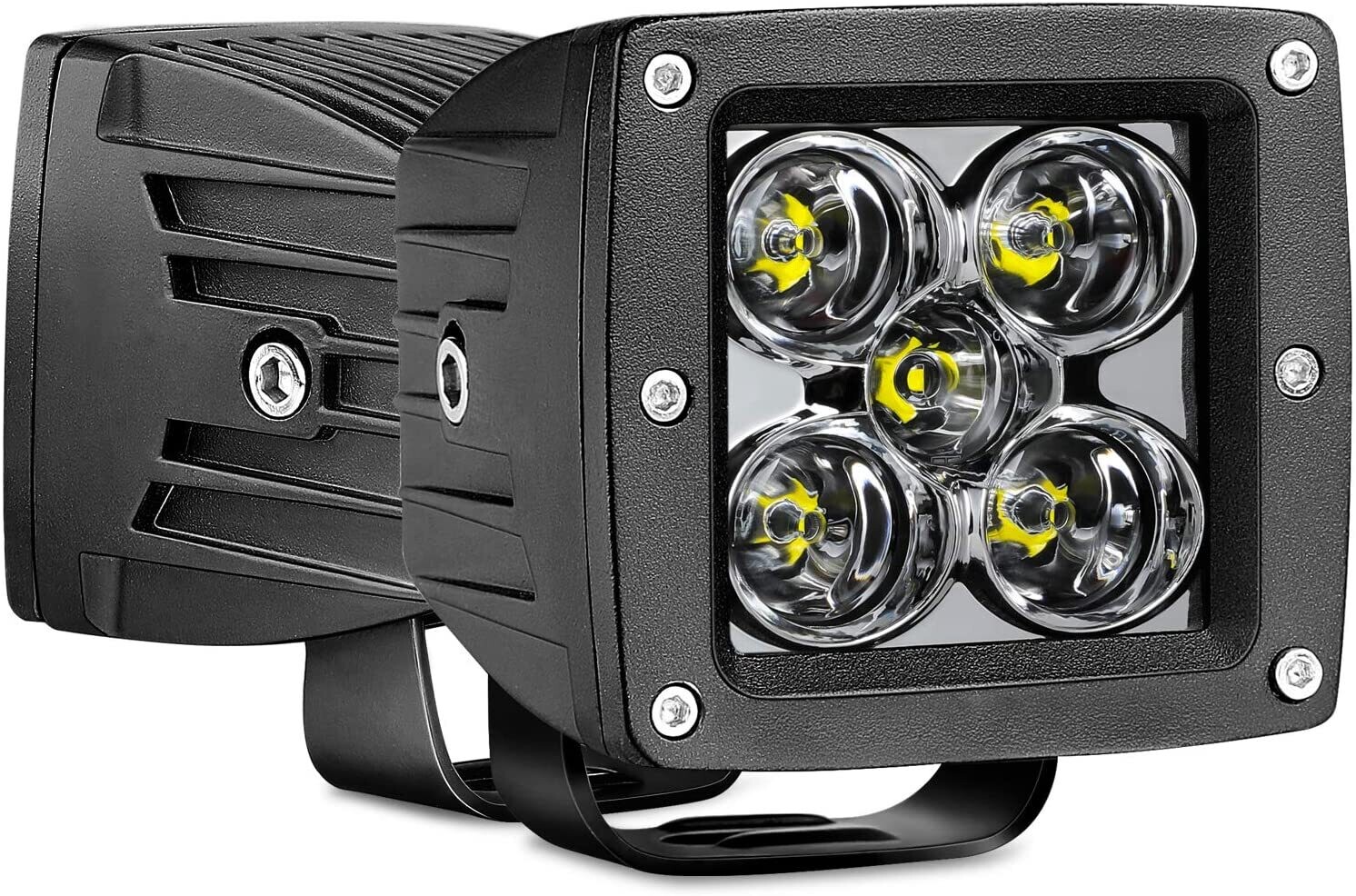 LED Pod 2Pcs 3 Inch 100W LED Cube Lights CREE Square LED Work Light Spot LED Light Bar Off Road Driving Lights Waterproof Fog Lights for Truck ATV UTV SUV Boat Pickup