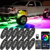 12 Pods LED Rock Lights Kit, App Control, High Power