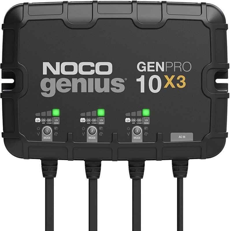 NOCO Genius GENPRO10x3, 3-Bank, 30-Amp (10-Amp Per Bank)