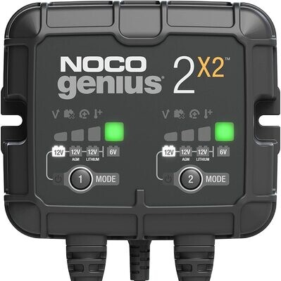 NOCO Genius GENPRO 2x2, 2-Bank, 4-Amp (2-Amp Per Bank)