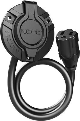 NOCO GCP1 15 Amp AC Port Plug, 125 Volt Power Inlet Socket, and Waterproof Electrical Outlet Dual