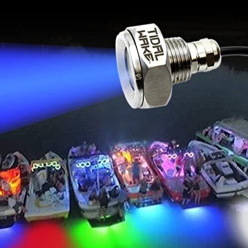 Tidal Wake IP68 Underwater 1/2in Standard Boat Drain Plug LED Light
