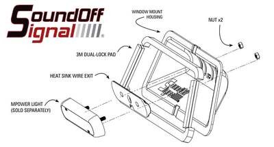 SoundOff Signal 4x2 Windshield Shroud -DOUBLE