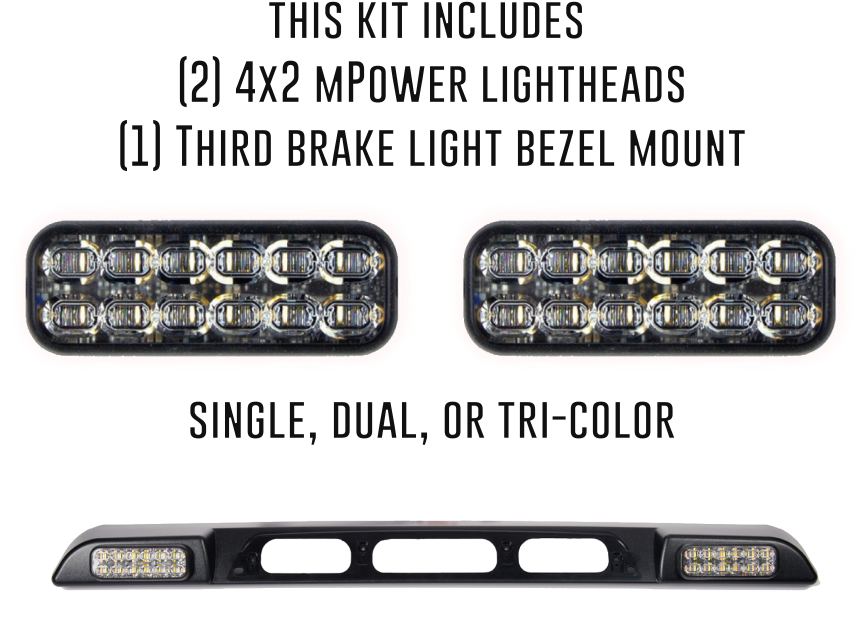 SoundOff Signal mPower 3rd Brake Light Chase light Strobe/Flood Kit Ford F 150, Ford SuperDuty, Ford Raptor