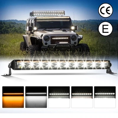 AuxBeam SP-DRL SERIES 22 INCH 114W 12440LM SINGLE ROW OFF ROAD LED LIGHT BAR WITH AMBER&amp;WHITE DRL