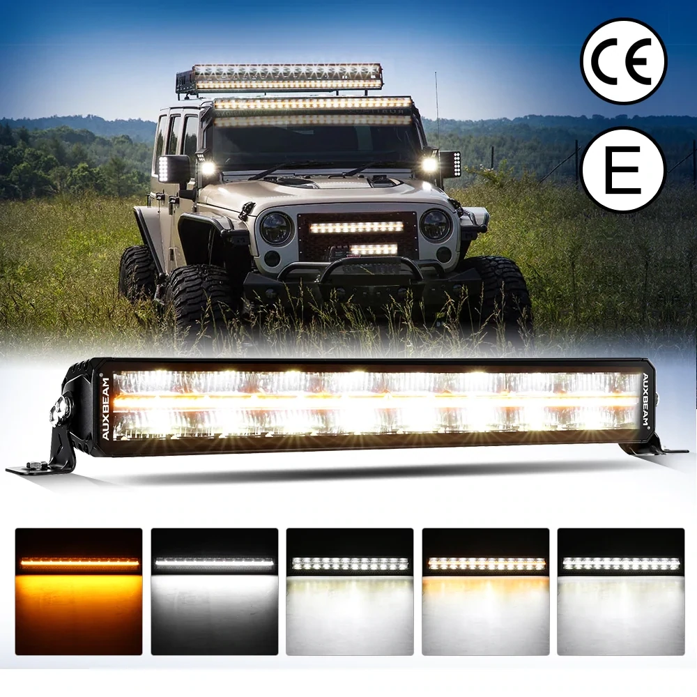 AuxBeam SP-DRL SERIES 22 INCH 139W 16320LM DUAL ROW OFF ROAD LED LIGHT BAR WITH AMBER&amp;WHITE DRL