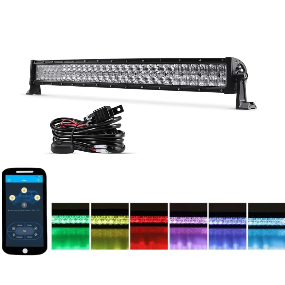 V-SERIES RGB COLOR CHANGING OFF ROAD LED LIGHT BAR
32&quot; 120 Watt Curved Bar