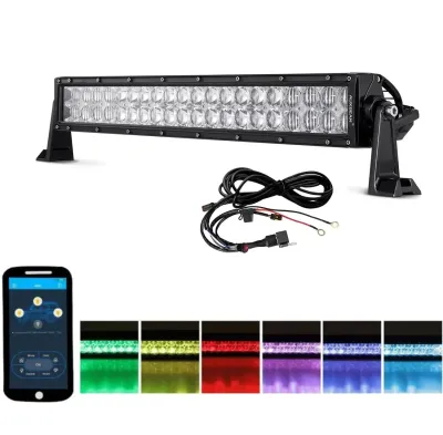 V-SERIES RGB COLOR CHANGING OFF ROAD LED LIGHT BAR
22" 120 Watt Curved Bar