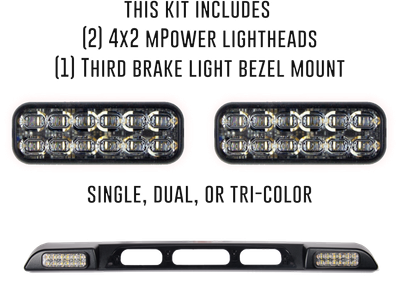 SoundOff Signal mPower 3rd Brake Light Chase light Strobe/Flood Kit Ford F 150, Ford SuperDuty, Ford Raptor