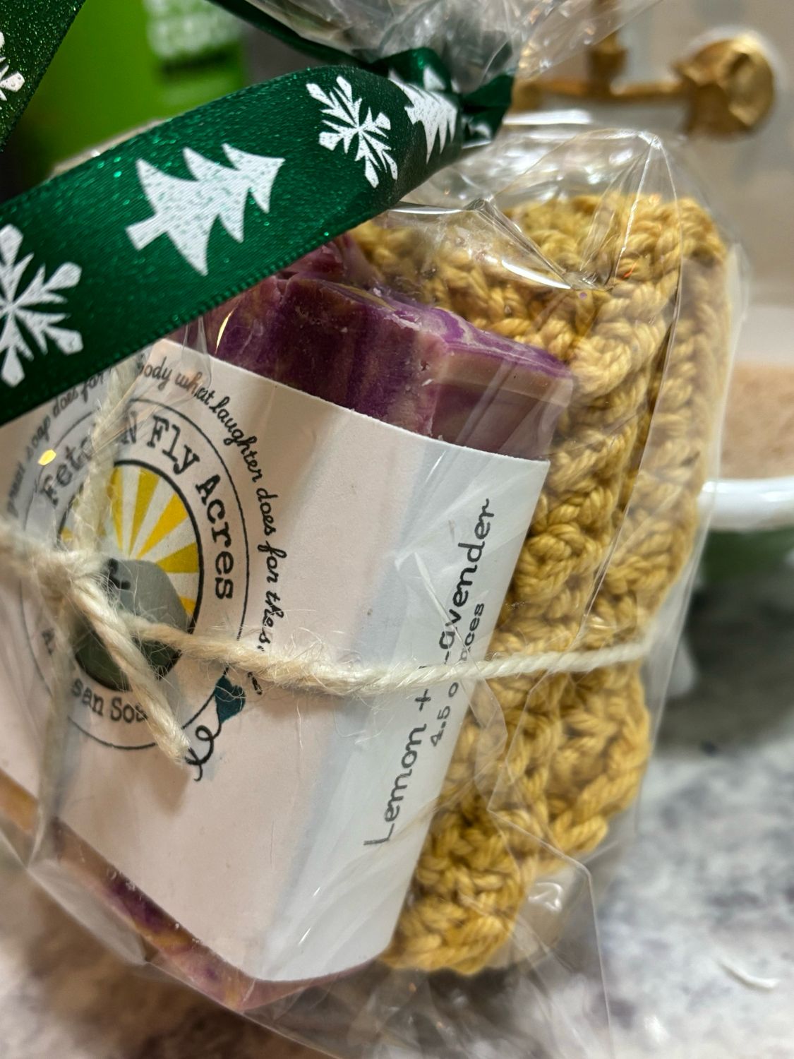 Lemon Lavender Soap/Sunflower Yellow Wash Towel