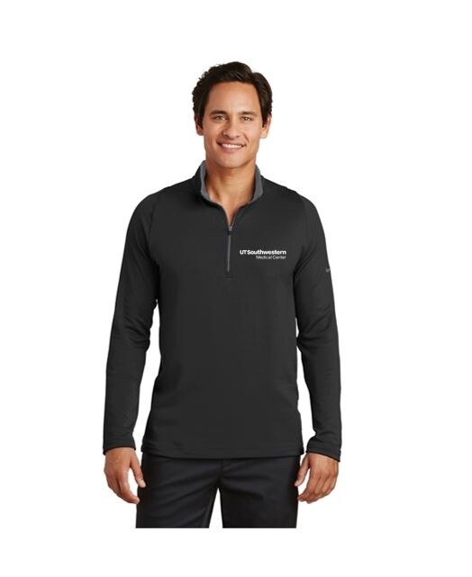 Nike Dri-FIT Stretch 1/2 Cover-Up, Size: XSmall, Color: Black, Style: Mens