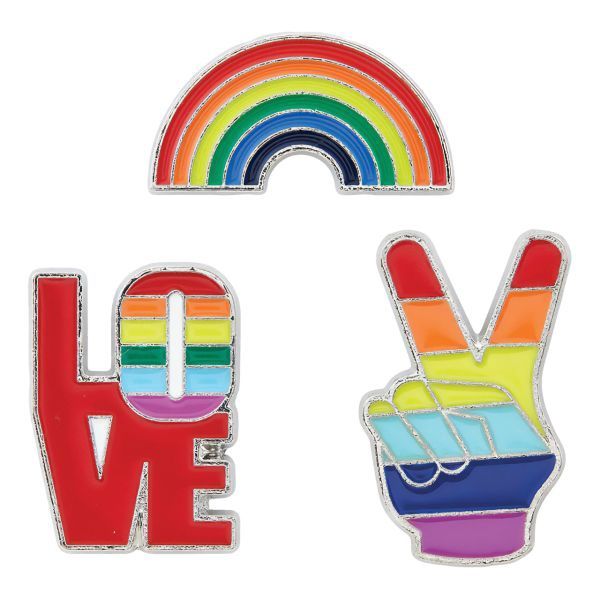 Pride Rainbow Pin Set 3 Piece