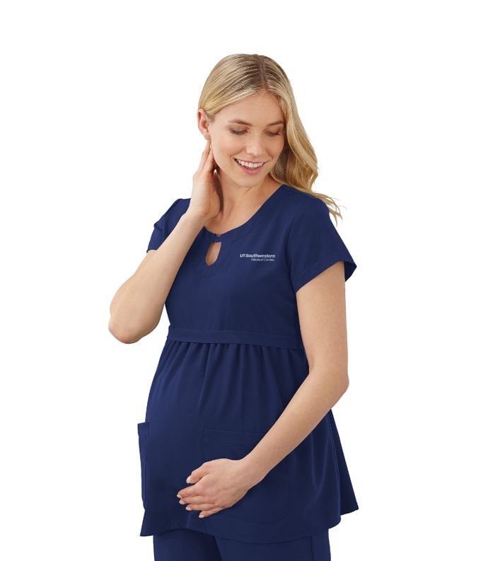 Jockey Classic Fit Empire Waist Maternity Top, Color: Navy, Size: X-Small